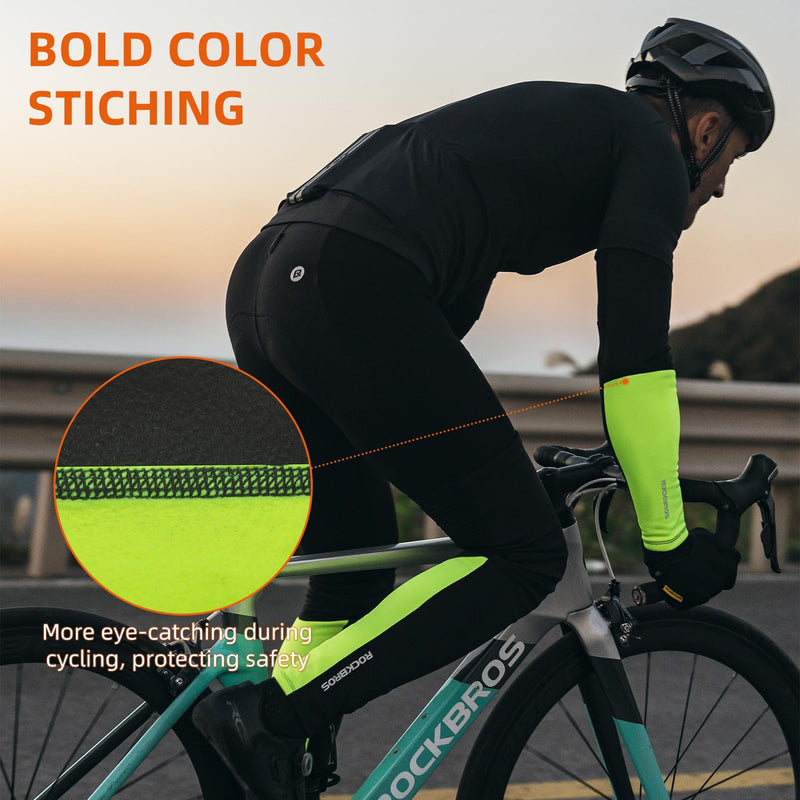 Load image into Gallery viewer, ROCKBROS Thermal Compression Arm Warmers for Men, Cycling Arm Sleeves for Winter Outdoor Activities
