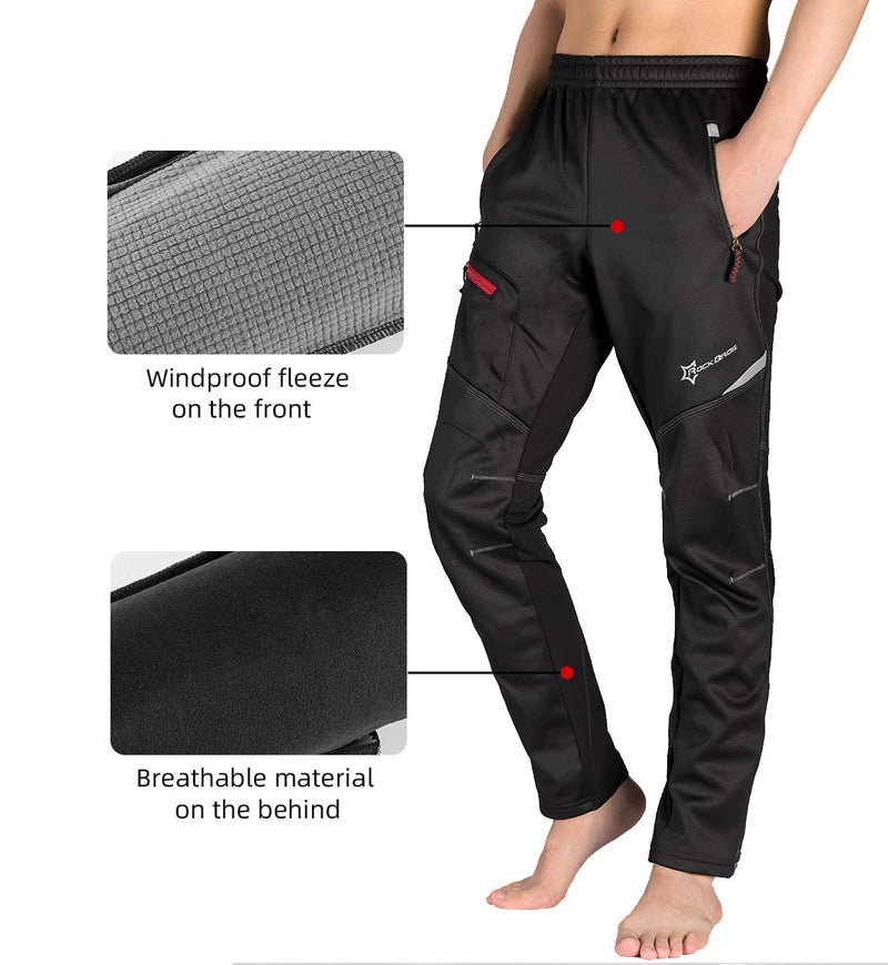 Load image into Gallery viewer, ROCKBROS Men's Windproof Thermal Cycling Pants - Winter Fleece for Biking, Running, Hiking
