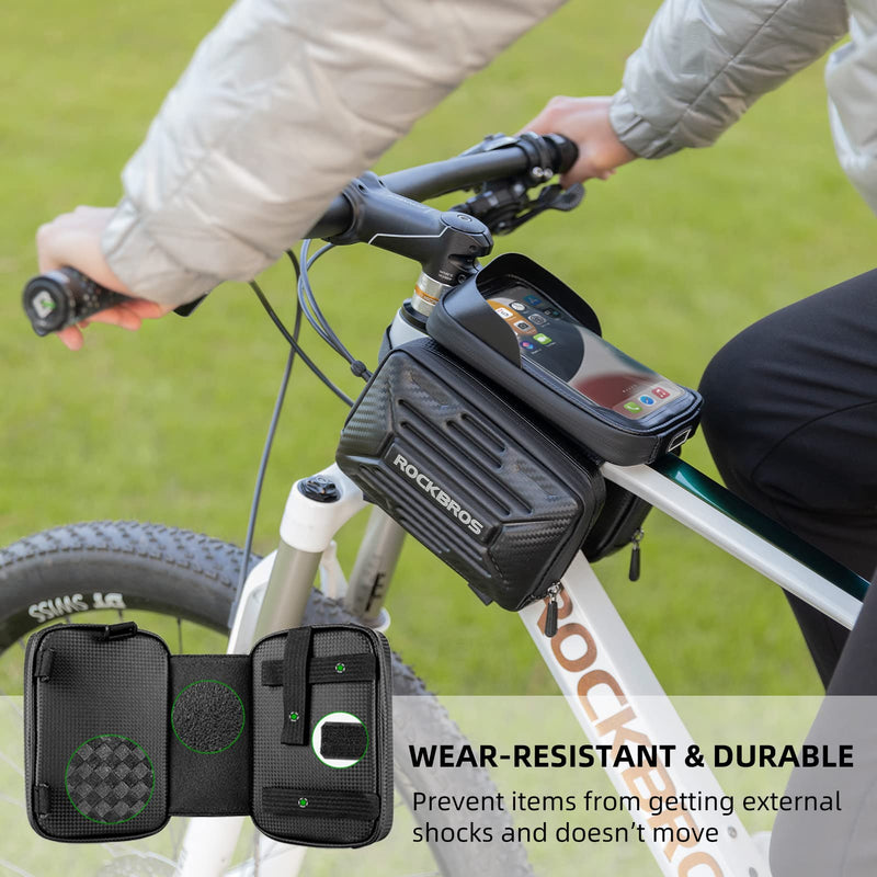 Load image into Gallery viewer, ROCKBROS Bike  Waterproof Front Frame Pouch Top Tube Handlebar Bag Below 6.2”/5.8”

