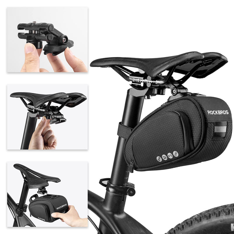 Load image into Gallery viewer, ROCKBROS Bike Saddle Bag Under Seat with Adjustable Mounting, Large Storage Pouch
