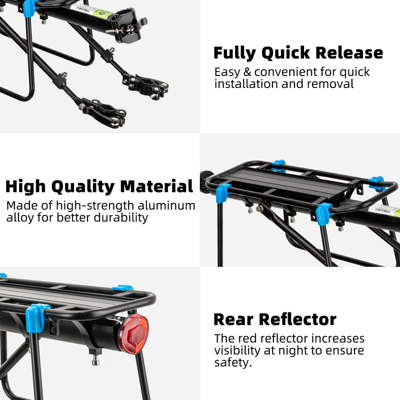 Load image into Gallery viewer, ROCKBROS Quick Release Rear Bike Rack, Aluminum Alloy Cargo Rack for Mountain Bikes
