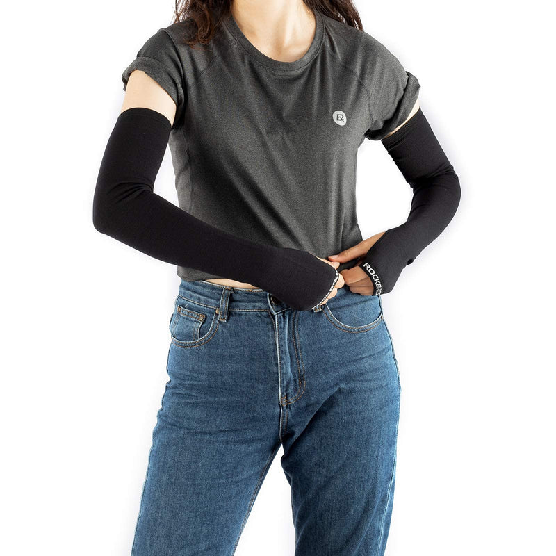 Load image into Gallery viewer, ROCKBROS Winter Knit Arm Warmers, Long Fingerless Sleeves for Women Men
