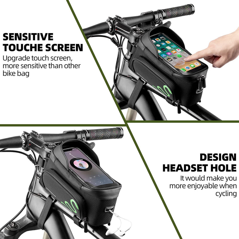 Load image into Gallery viewer, ROCKBROS Bike Phone Mount Frame Bag Bike Bicycle Phone Holder with Side Bags
