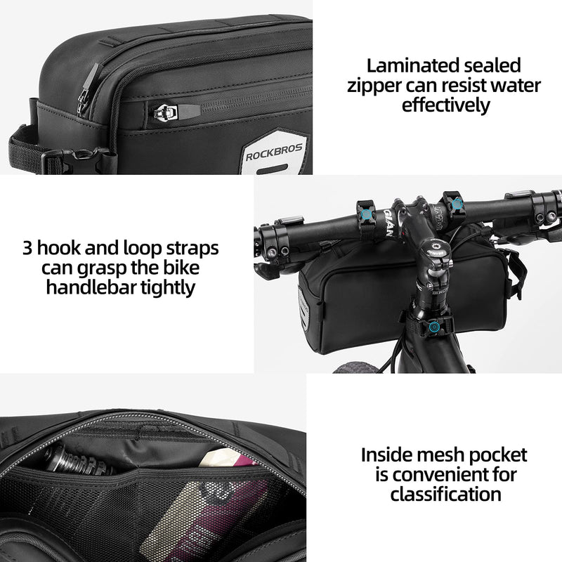 Load image into Gallery viewer, ROCKBROS Bike Handlebar  Front Frame Bag with Removable Shoulder Strap for Cycling
