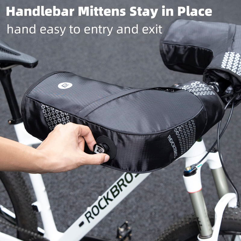 Load image into Gallery viewer, ROCKBROS Thinsulate Thermal Bike Handlebar Mittens - Cold Weather Pogies Cover Gloves
