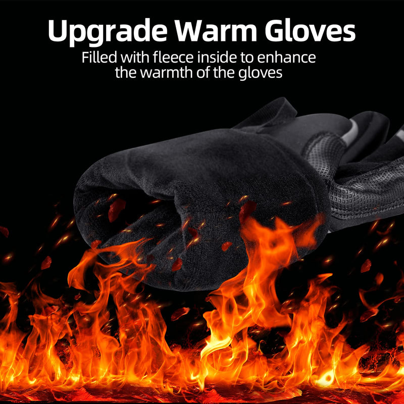 Load image into Gallery viewer, ROCKBROS Winter Gloves for Men Full Finger Touchscreen Cycling Gloves for Hiking Motorcycle
