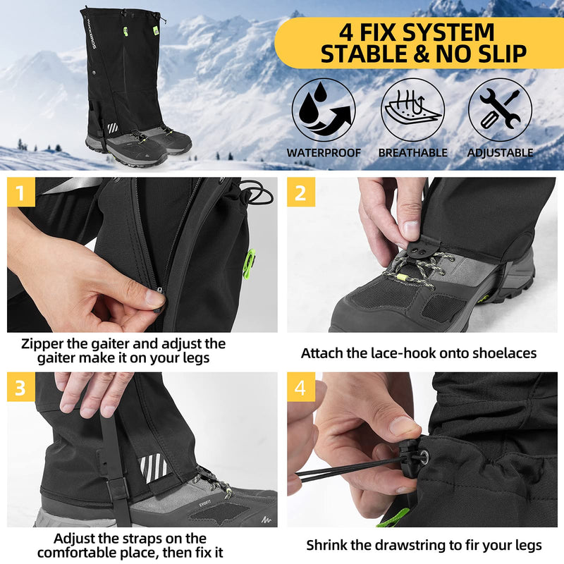 Load image into Gallery viewer, ROCKBROS Snow Boot Leg Gaiters, Waterproof Hiking Gaiters for Winter Sports and Snow Shoes
