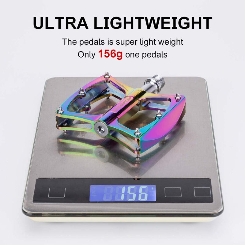 Load image into Gallery viewer, ROCKBROS Colorful MTB Bike Pedals Durable Aluminum Anti-Skid 3 Bearings 9/16" Platform

