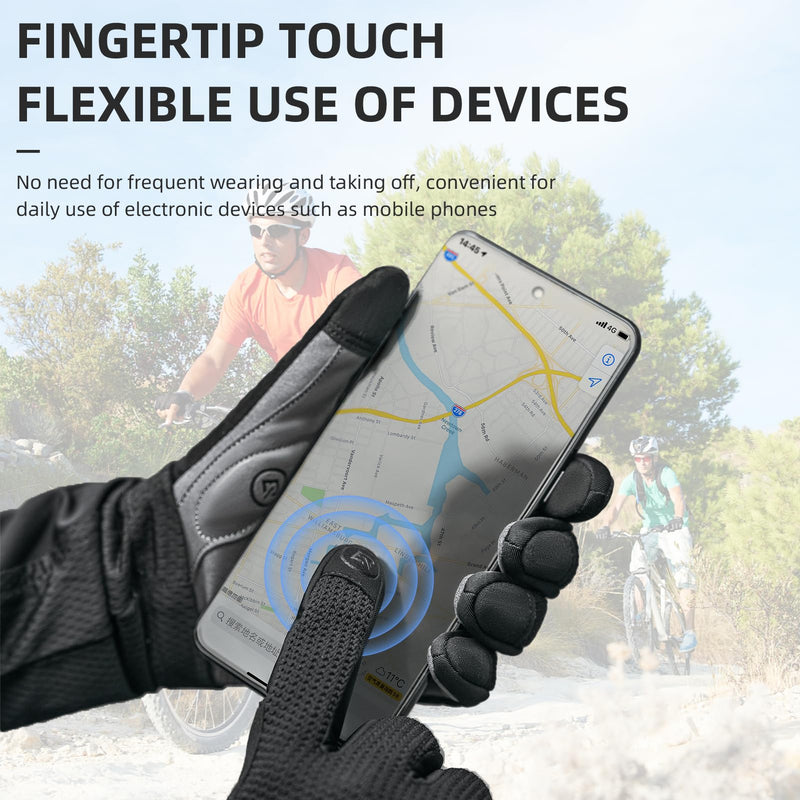 Load image into Gallery viewer, ROCKBROS Men's Mountain Bike Gloves Touch Screen Anti-Slip Full Finger MTB Gloves

