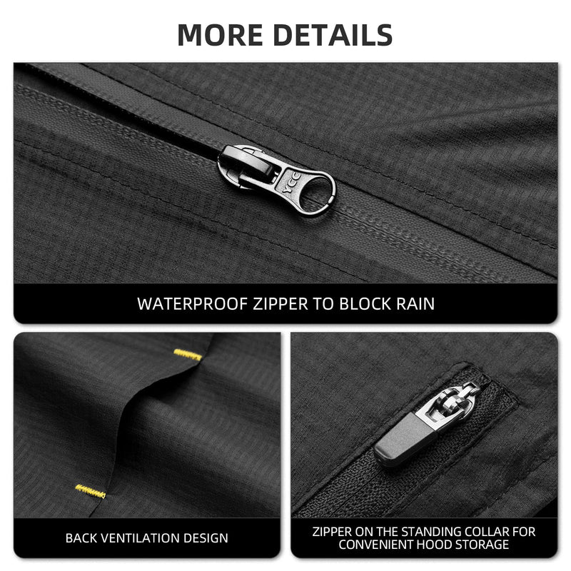Load image into Gallery viewer, ROCKBROS Men's Waterproof Cycling Rain Jacket with Hood, Lightweight Reflective
