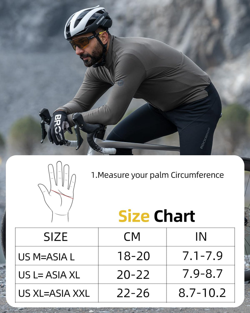 Load image into Gallery viewer, ROCKBROS Full Finger Cycling Gloves, Motorcycle Mountain Bike Gloves for Men
