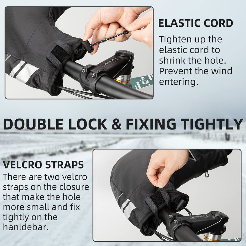 Load image into Gallery viewer, ROCKBROS Thinsulate Windproof Thermal Mountain Bike Handlebar Mittens
