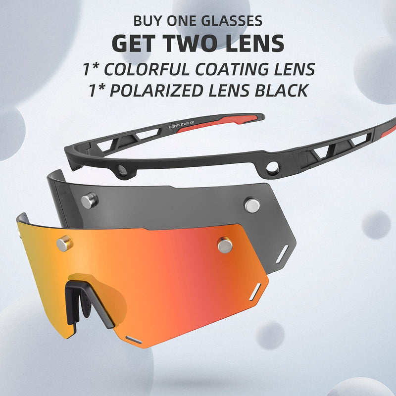 Load image into Gallery viewer, Unisex Polarized Cycling Glasses with 2 Replaceable Lenses
