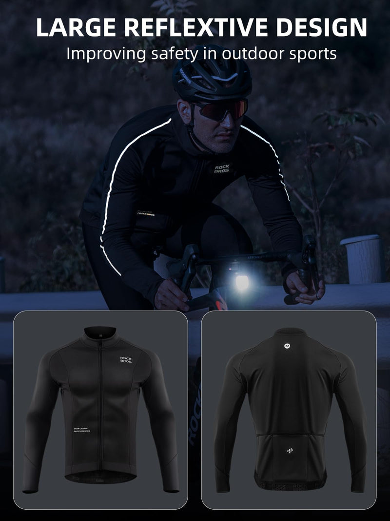 Load image into Gallery viewer, ROCKBROS Men’s Winter Cycling Jacket Thermal Windproof Softshell for Road MTB

