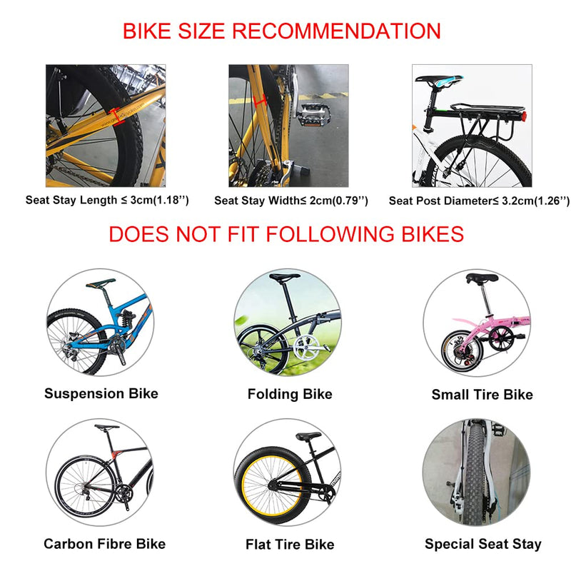Load image into Gallery viewer, ROCKBROS Quick Release Rear Bike Rack, Aluminum Alloy Cargo Rack for Mountain Bikes
