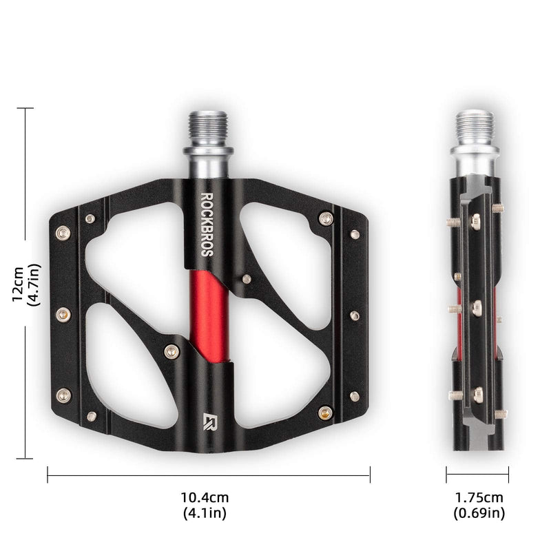 Load image into Gallery viewer, ROCKBROS MTB Pedals Platform Bike Pedal Aluminum 9/16" Bicycle Pedal Non-Slip Lightweight Flat Pedals for BMX Road Mountain Bikes
