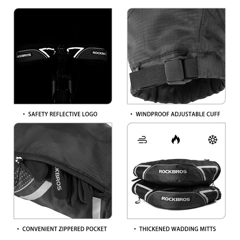 Load image into Gallery viewer, ROCKBROS Winter Handlebar Mittens - Extreme Cold Weather MTB Fat Bike Pogies
