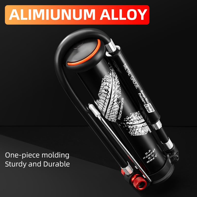 Load image into Gallery viewer, ROCKBROS Mini Portable Bike Pump with Hidden Gauge 220PSI
