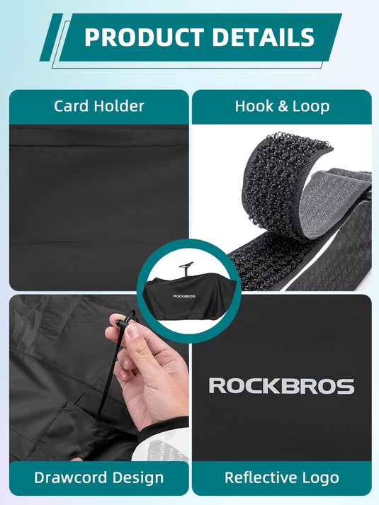 ROCKBROS Bike Cover for 19-27.5 inches Bikes Bike Storage Bag Foldable Storage Bag