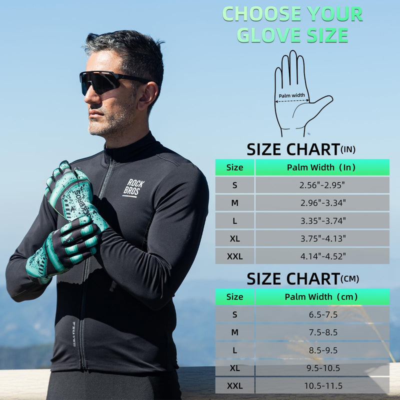 Load image into Gallery viewer, ROCKBROS Winter Cycling Gloves Men’s Thermal Windproof Full Finger MTB Gloves
