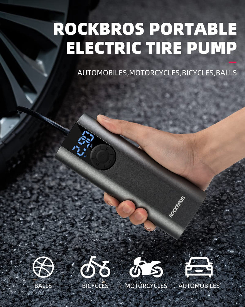 Load image into Gallery viewer, ROCKBROS A8 Mini Electric Air Bike Tire Pump 150PSl 2*2600mAh
