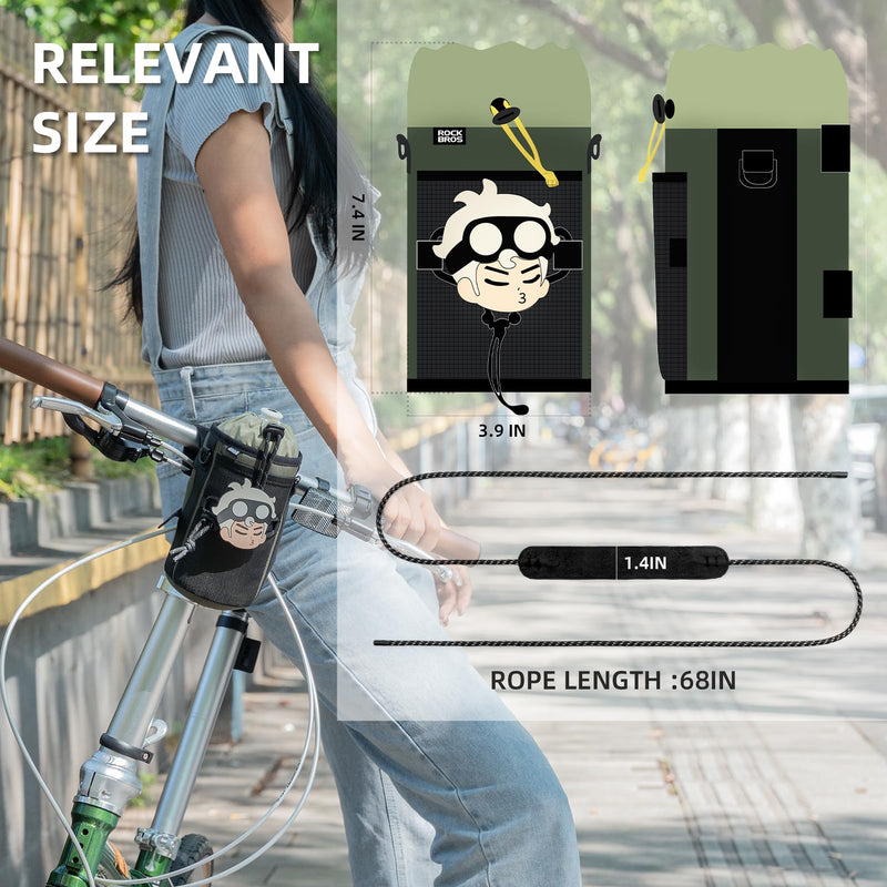 Load image into Gallery viewer, ROCKBROS Bike Water Bottle Holder with Mesh Pockets for Kids Adults
