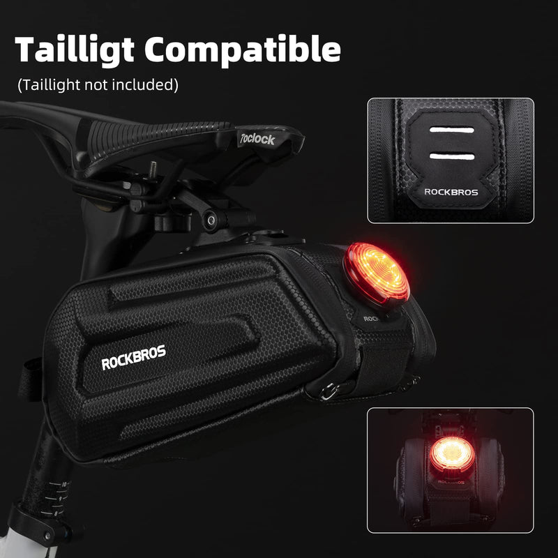 Load image into Gallery viewer, ROCKBROS Bike Bicycle 1.7L Saddle Seat Bag 3D Hard Shell with Silver Reflective Strip
