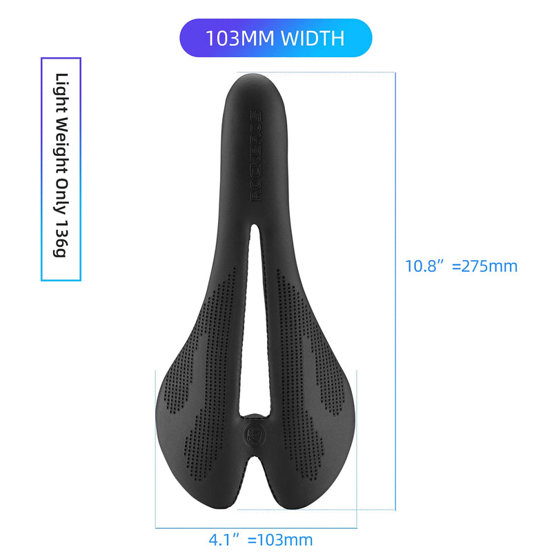 Load image into Gallery viewer, ROCKBROS Carbon Fiber Bike Saddle Lightweight Shock-Absorbing Comfort for Men Women"

