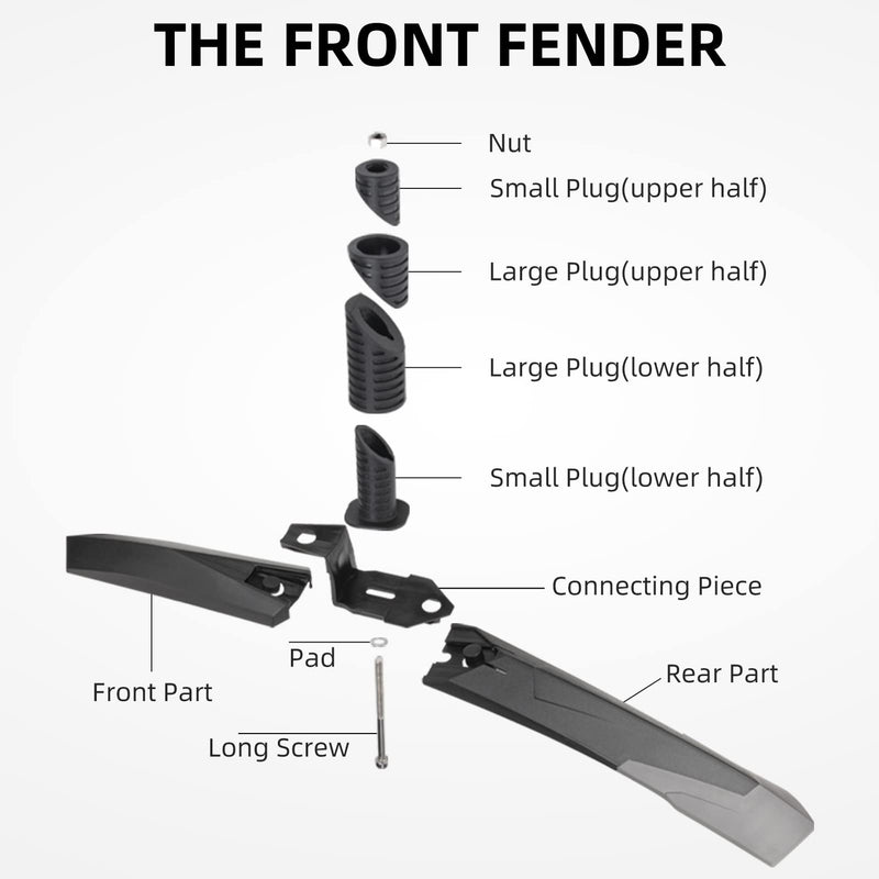 Load image into Gallery viewer, ROCKBROS Bike Adjustable MTB Mudguard Front/Rear Cycling Fender Bike Guards
