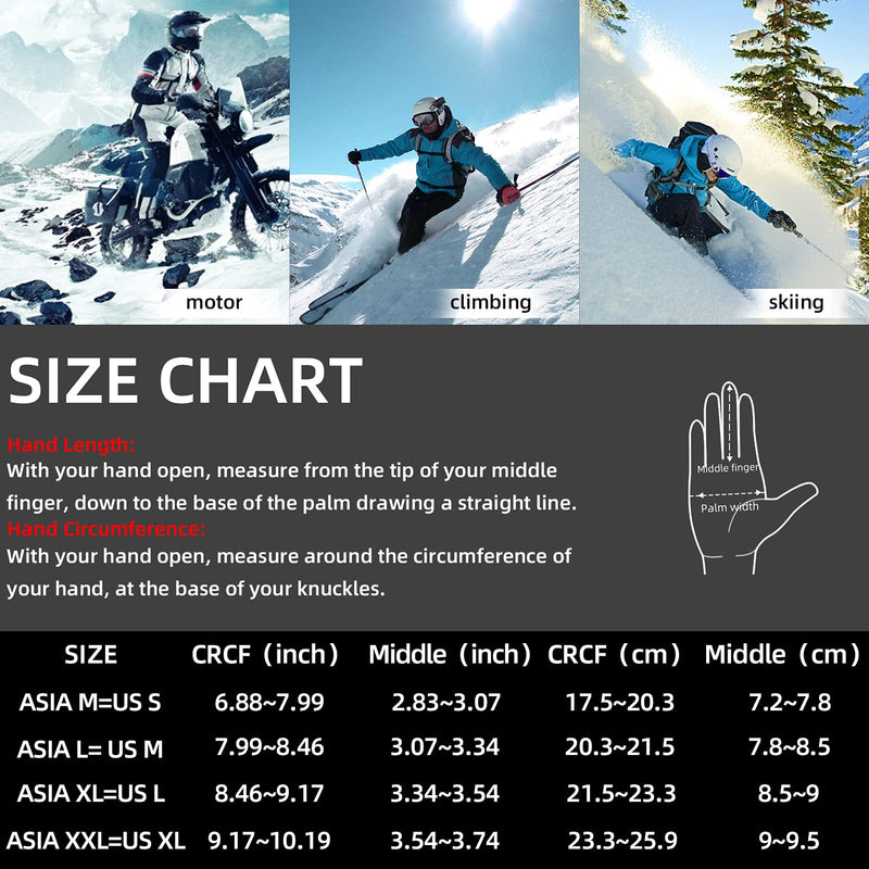 Load image into Gallery viewer, ROCKBROS Winter Ski Gloves Waterproof 3M Thinsulate Touch Screen Thermal Gloves for Men  Women
