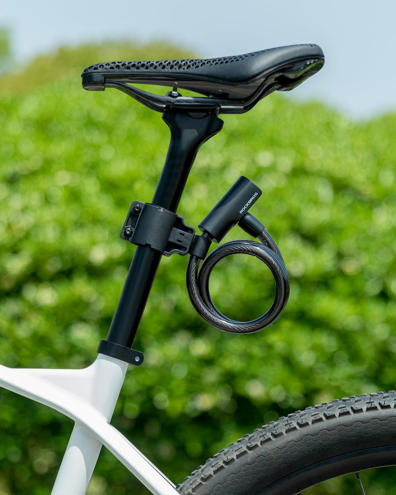 Load image into Gallery viewer, ROCKRBOS Bike Cable Lock with Key, ABS Lock Shell, 2 Keys &amp; 1 Mount Bracket
