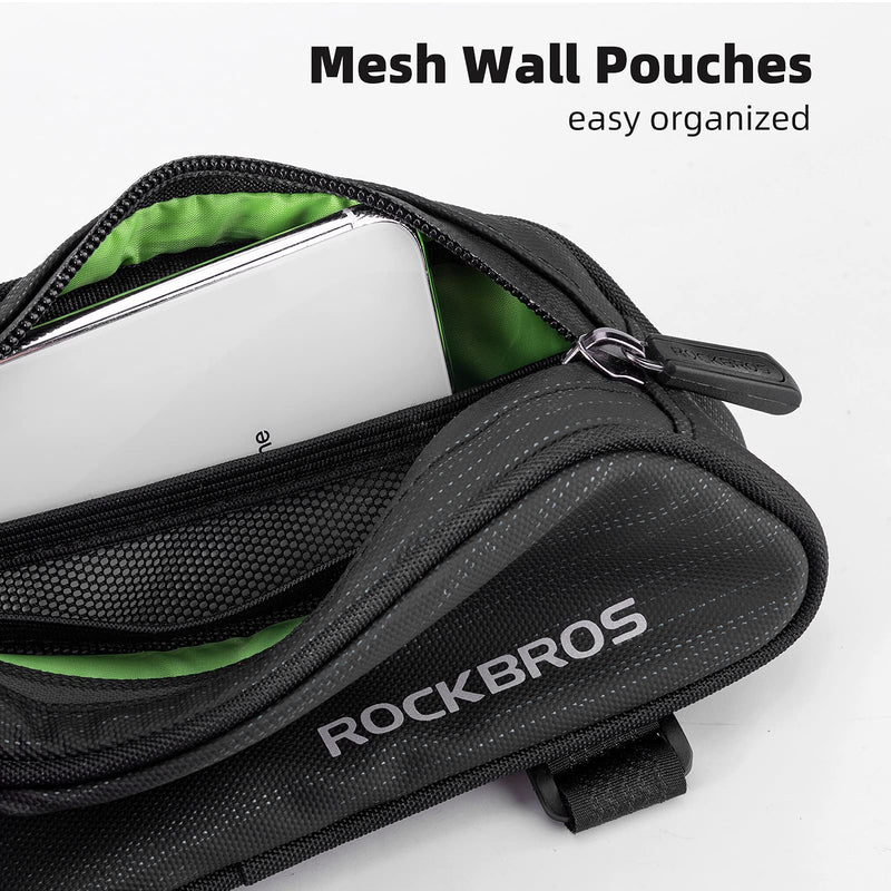 Load image into Gallery viewer, ROCKBROS Top Tube Bike Bag Bike Frame Bag Pouch Pack Cycling Accessories Fit 6.5”
