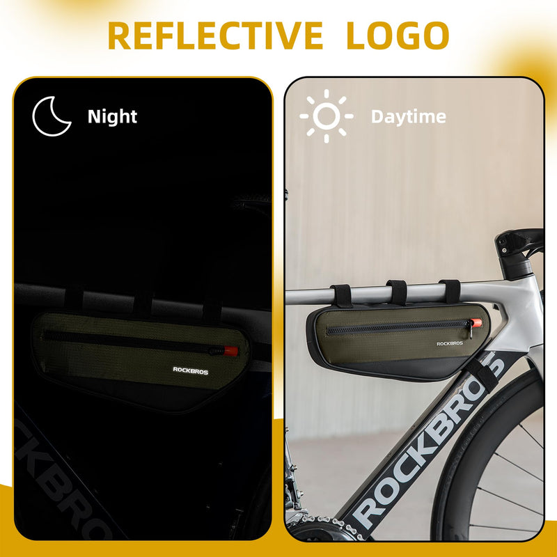 Load image into Gallery viewer, ROCKBROS Bike Frame Bag Bike Handlebar Bag Bike Bag with Large Opening Zippers 1.5L
