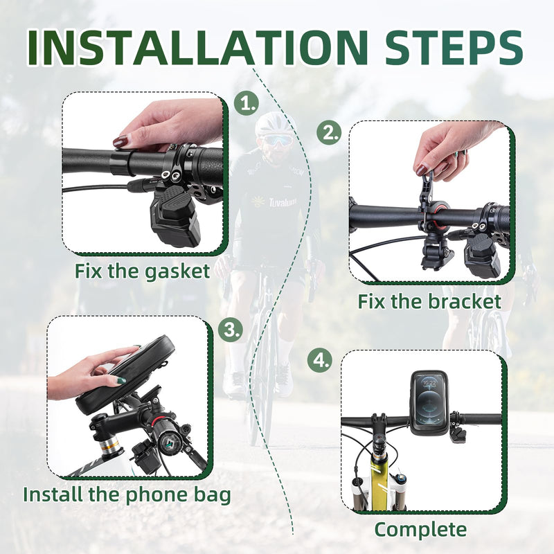 Load image into Gallery viewer, ROCKBROS Bike Phone Mount Bag 270°Rotatable Quick Release Bike Phone Holder Handlebar Bag
