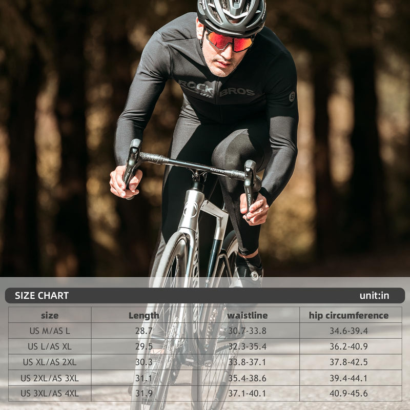 Load image into Gallery viewer, ROCKBROS Men’s Winter Cycling Pants 4D padded, windproof fleece, thermal bike leggings for outdoor riding
