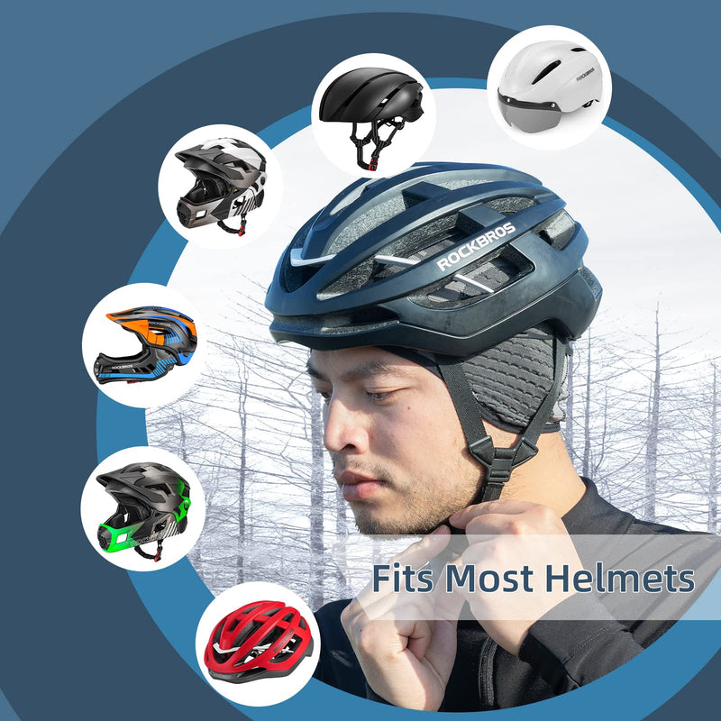Load image into Gallery viewer, ROCKBROS Winter Cycling Skull Cap Thermal Helmet Liner with Earflaps for Men  Women
