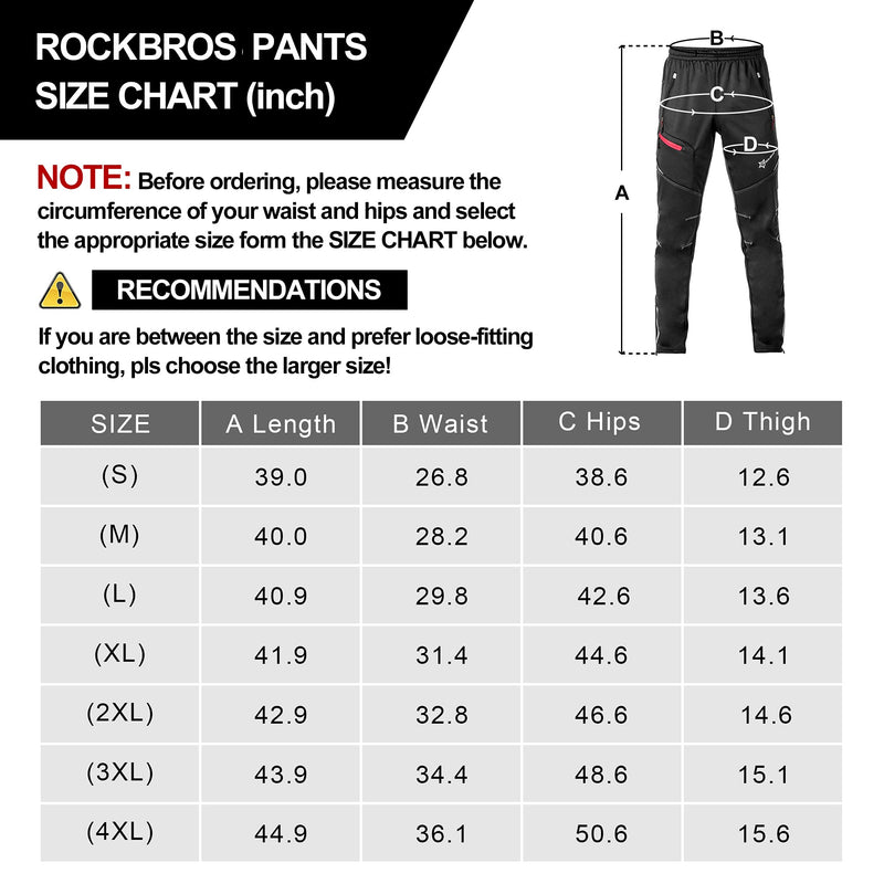 Load image into Gallery viewer, ROCKBROS Men's Windproof Thermal Cycling Pants - Winter Fleece for Biking, Running, Hiking
