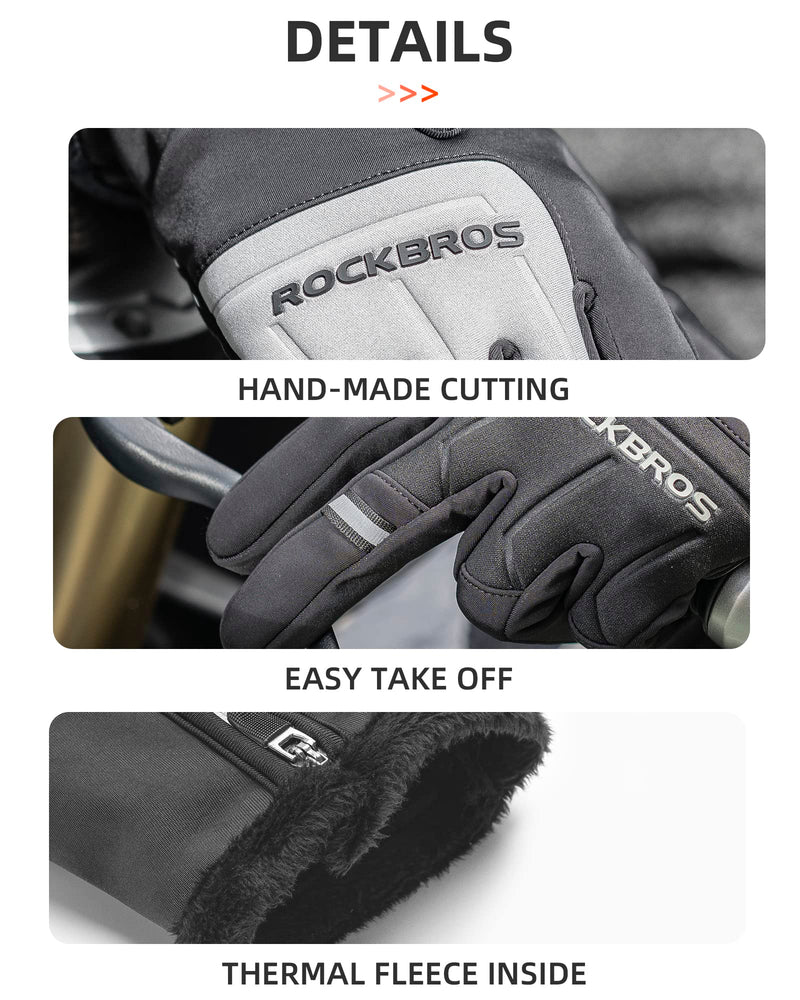 Load image into Gallery viewer, ROCKBROS Winter Cycling Thermal Running Ski Touchscreen Snow Gloves for Outdoor Sports
