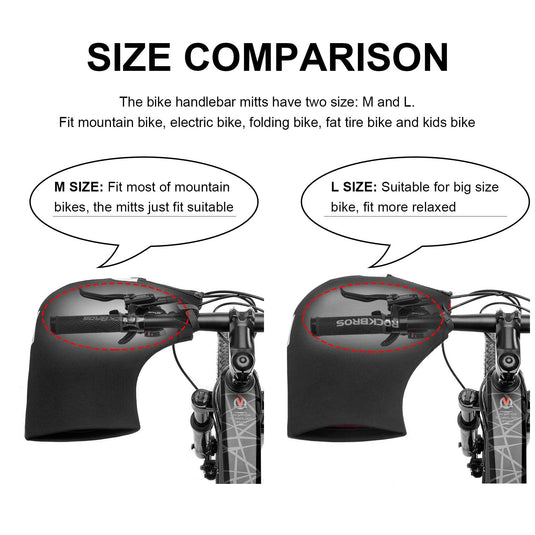 ROCKBROS Handlebar Mittens - Cold Weather Windproof MTB Bar Covers