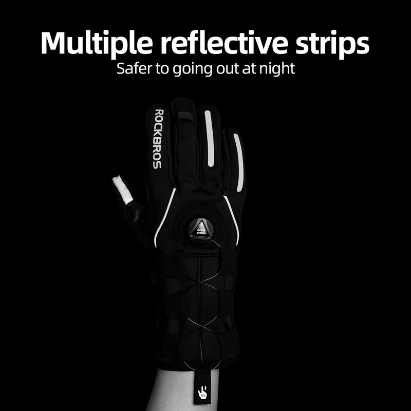 Load image into Gallery viewer, ROCKBROS Winter Gloves for Men Full Finger Touchscreen Cycling Gloves for Hiking Motorcycle
