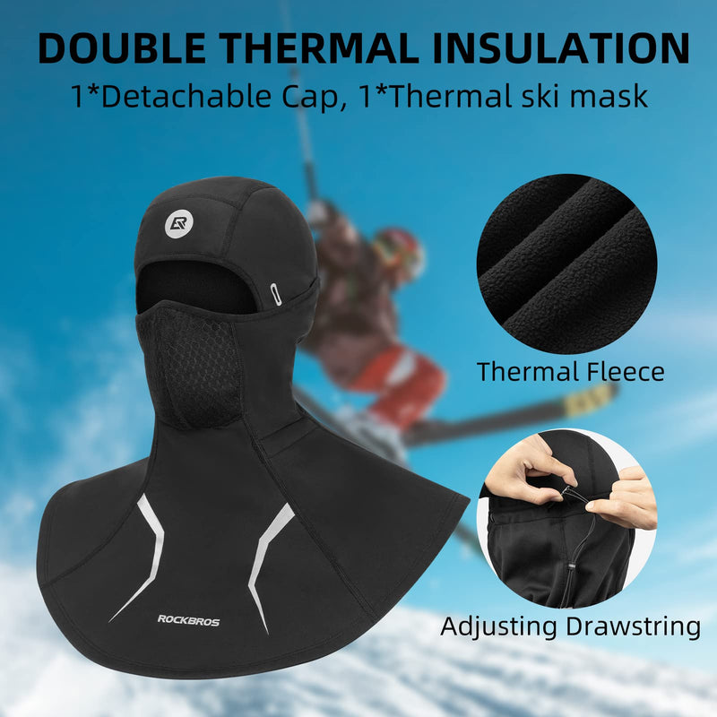 Load image into Gallery viewer, ROCKBROS Thermal Ski Mask, Windproof Fleece Balaclava for Cold Weather, Ski Face Mask for Men
