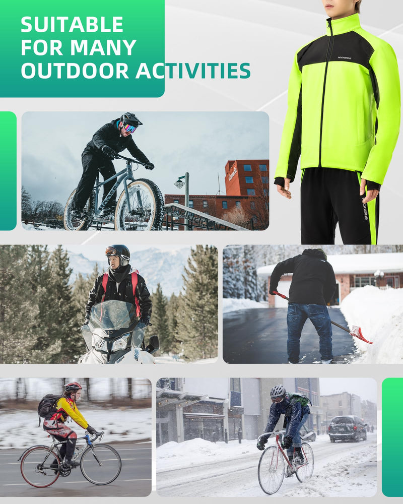 Load image into Gallery viewer, ROCKBROS Cycling Bike Winter Thermal Windproof Jackets for Men Cold Weather Hiking
