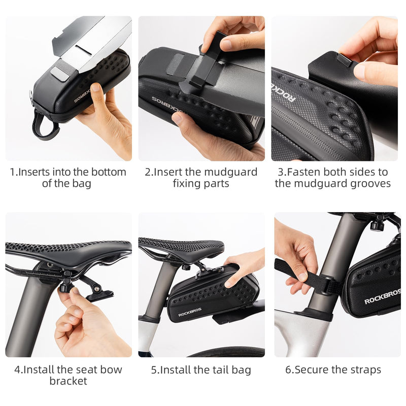 Load image into Gallery viewer, ROCKBROS Bike 3D Saddle Bag Bike Seat Bag with Mudguard
