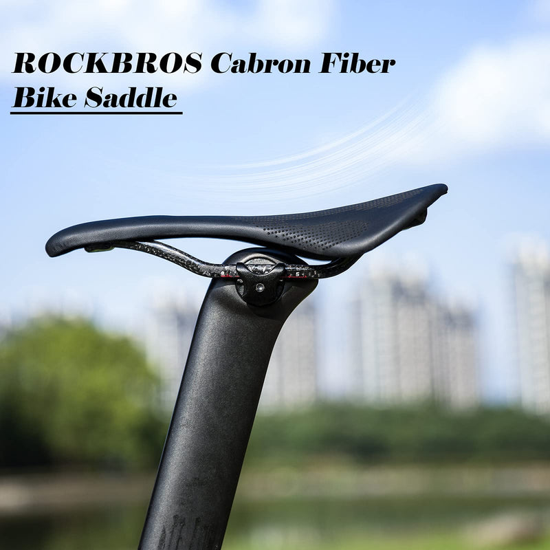 Load image into Gallery viewer, ROCKBROS Carbon Fiber Bike Saddle Lightweight Shock-Absorbing Comfort for Men Women"
