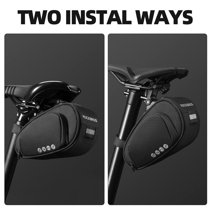 Load image into Gallery viewer, ROCKBROS Bike Saddle Bag Under Seat with Adjustable Mounting, Large Storage Pouch
