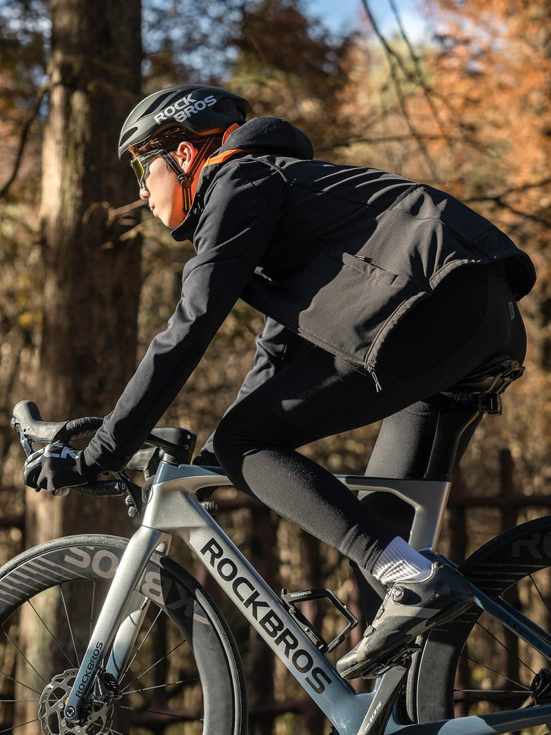 Load image into Gallery viewer, ROCKBROS Men's Winter Cycling Vest, Fleece-Lined, Windproof, Warm Sleeveless Jacket
