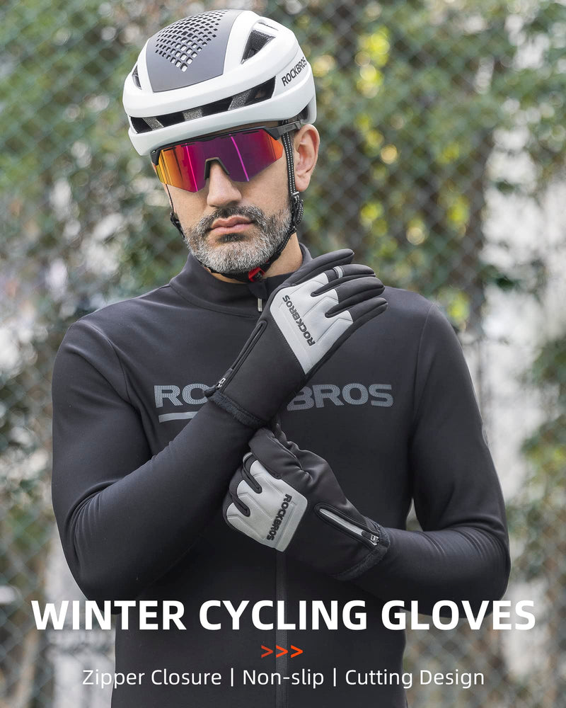 Load image into Gallery viewer, ROCKBROS Winter Cycling Thermal Running Ski Touchscreen Snow Gloves for Outdoor Sports
