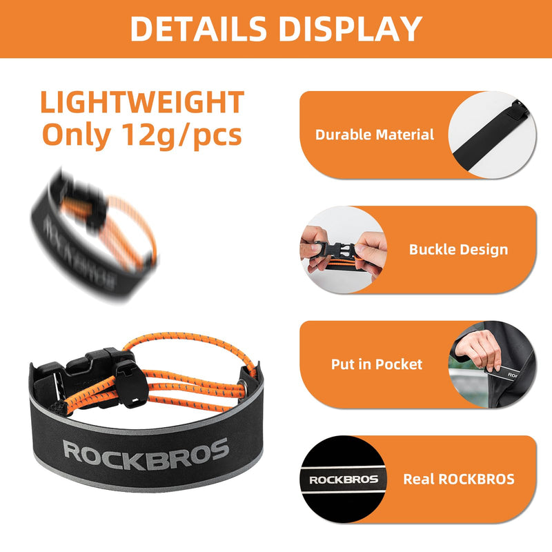 Load image into Gallery viewer, ROCKBROS Reflective Cycling Ankle Bands - Adjustable Pant Leg Straps
