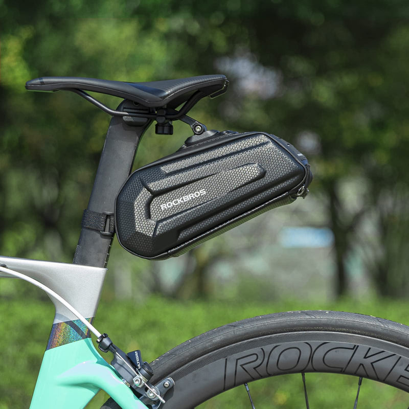 Load image into Gallery viewer, ROCKBROS Bike Bicycle 1.7L Saddle Seat Bag 3D Hard Shell with Silver Reflective Strip
