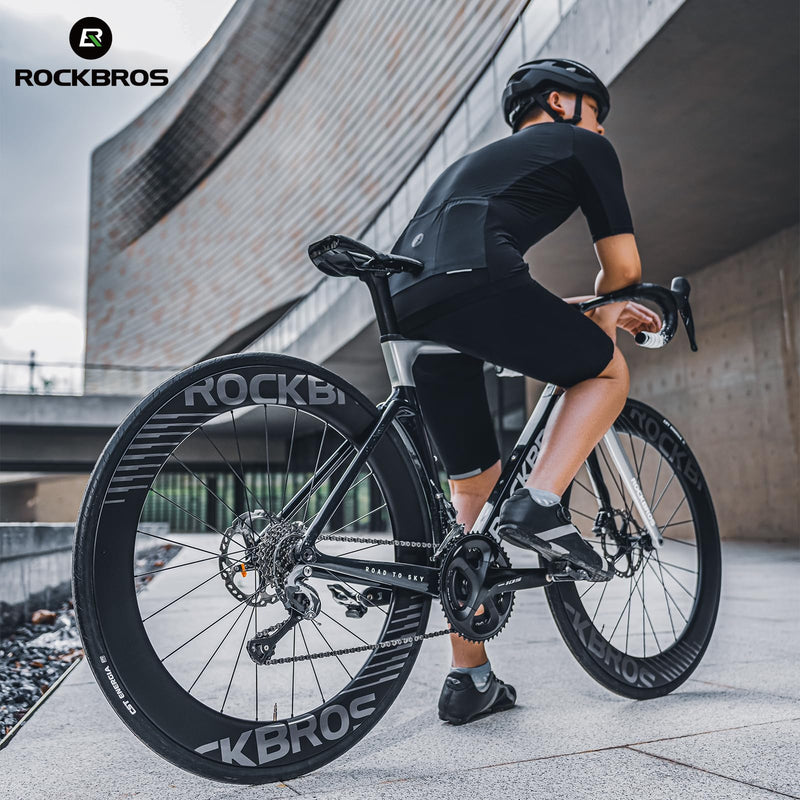 Load image into Gallery viewer, ROCKBROS 700c Carbon Fiber Disc Rim 38/50/65 mm  1.6-1.7 kg Clincher Wheelset
